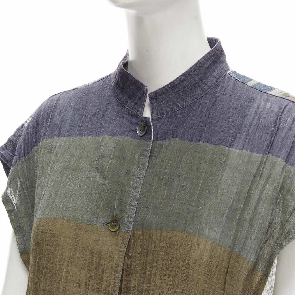 Issey Miyake Check Patchwork Vest - Image 10