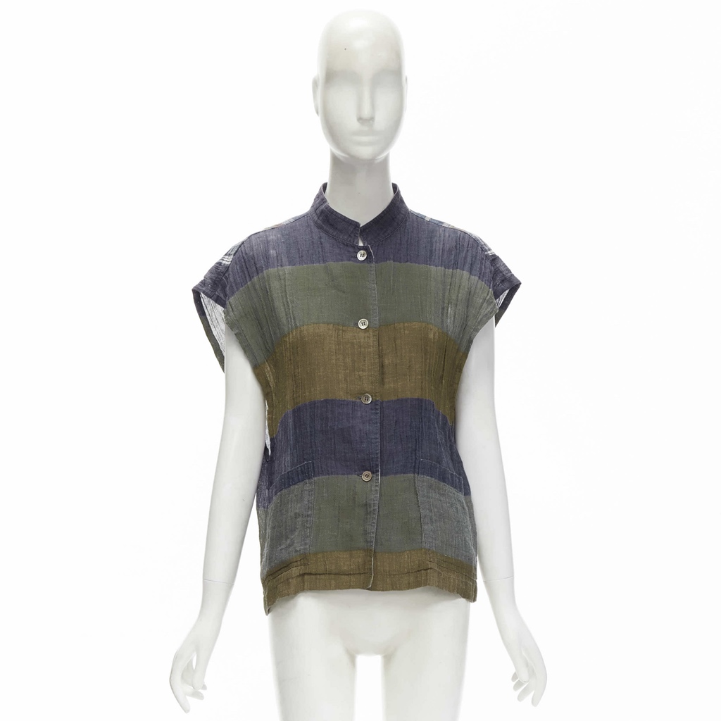 Issey Miyake Check Patchwork Vest - Image 12