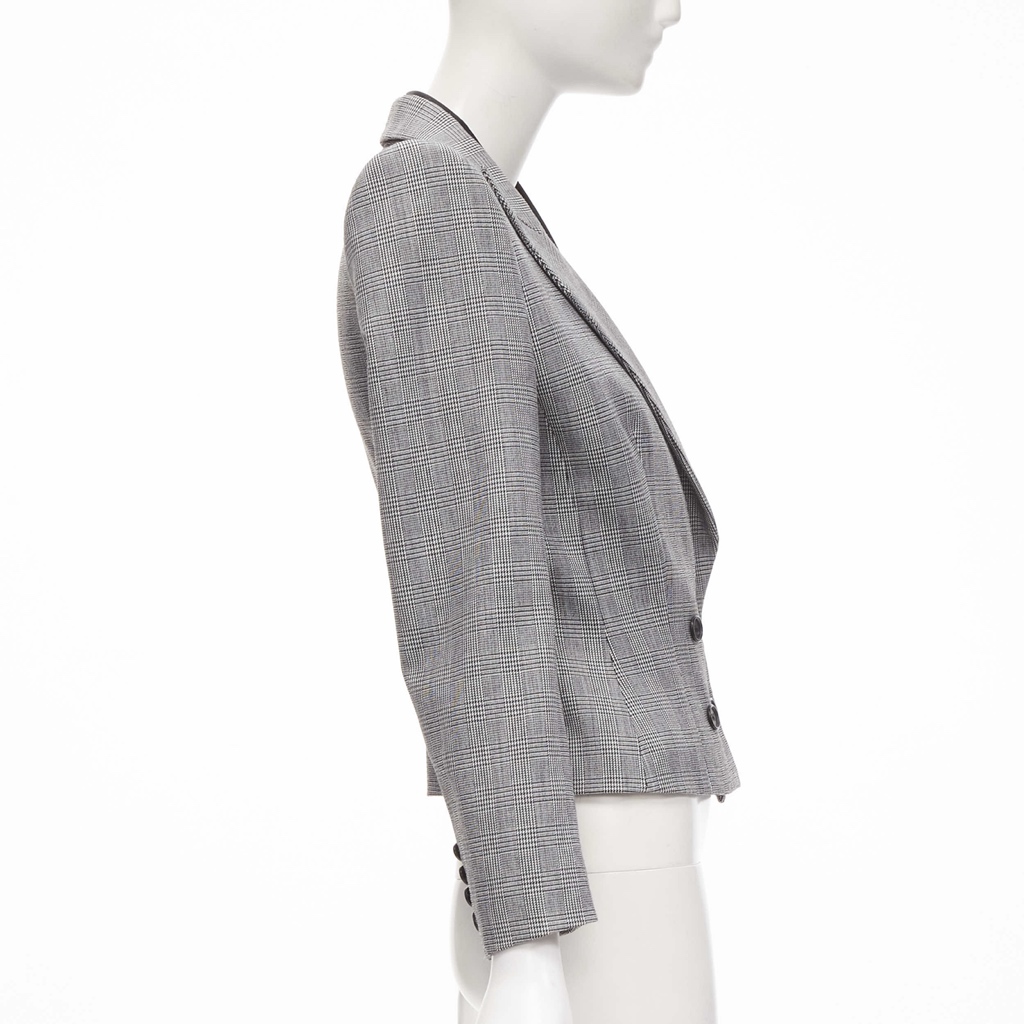 Alexander Mcqueen Grey Houndstooth Blazer - Side view