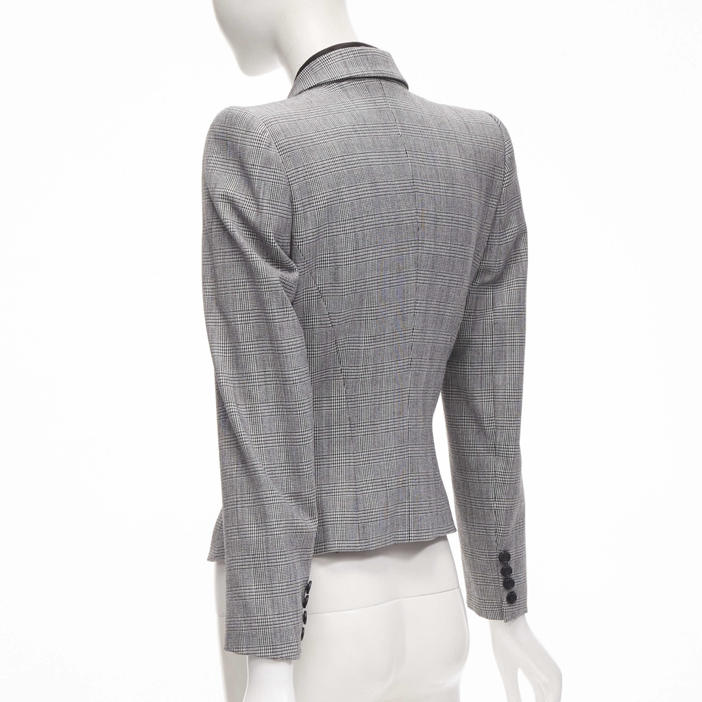 Alexander Mcqueen Grey Houndstooth Blazer - Detail 2