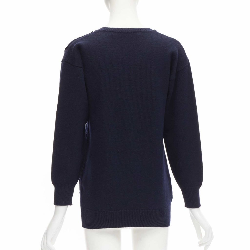 Comme Des Garcons Patchwork Wool Sweater - Side view