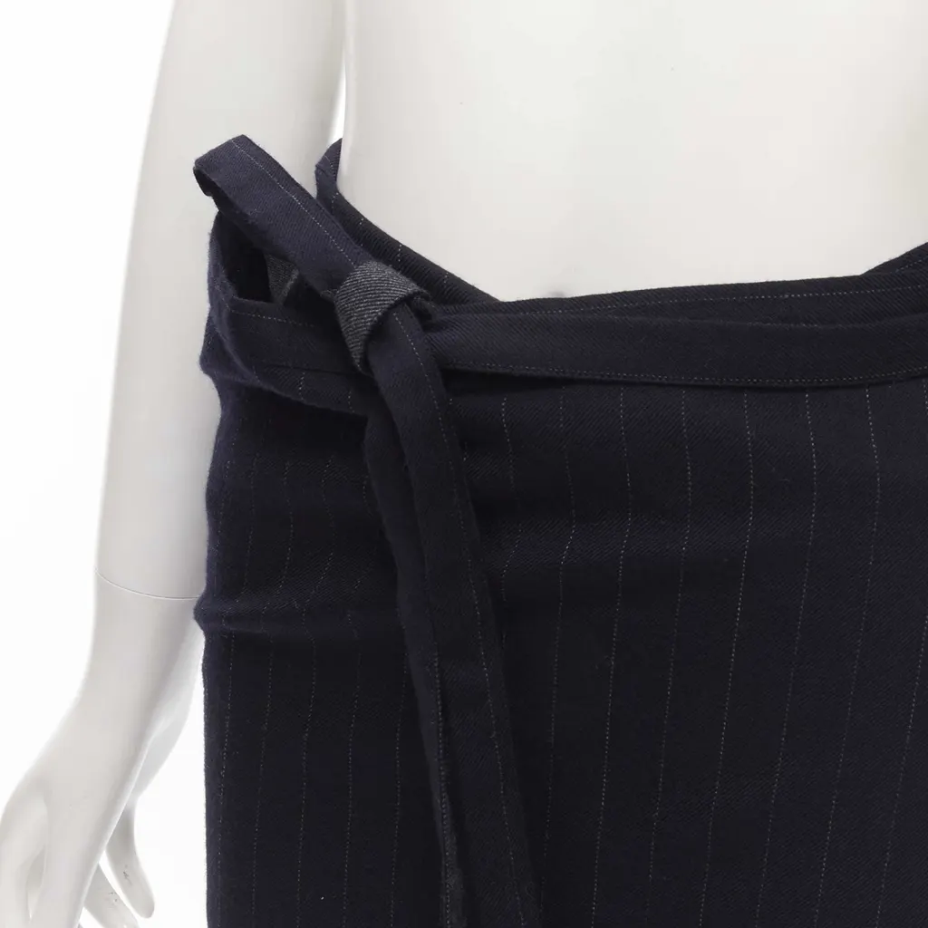 Comme Des Garcons Plaid Bow Kilt Skirt Black Wool Never worn - Back View