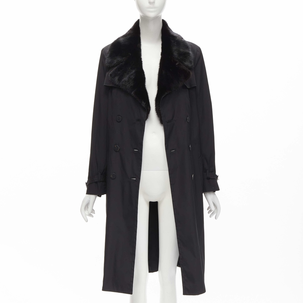 Fendi Black Fur Trench