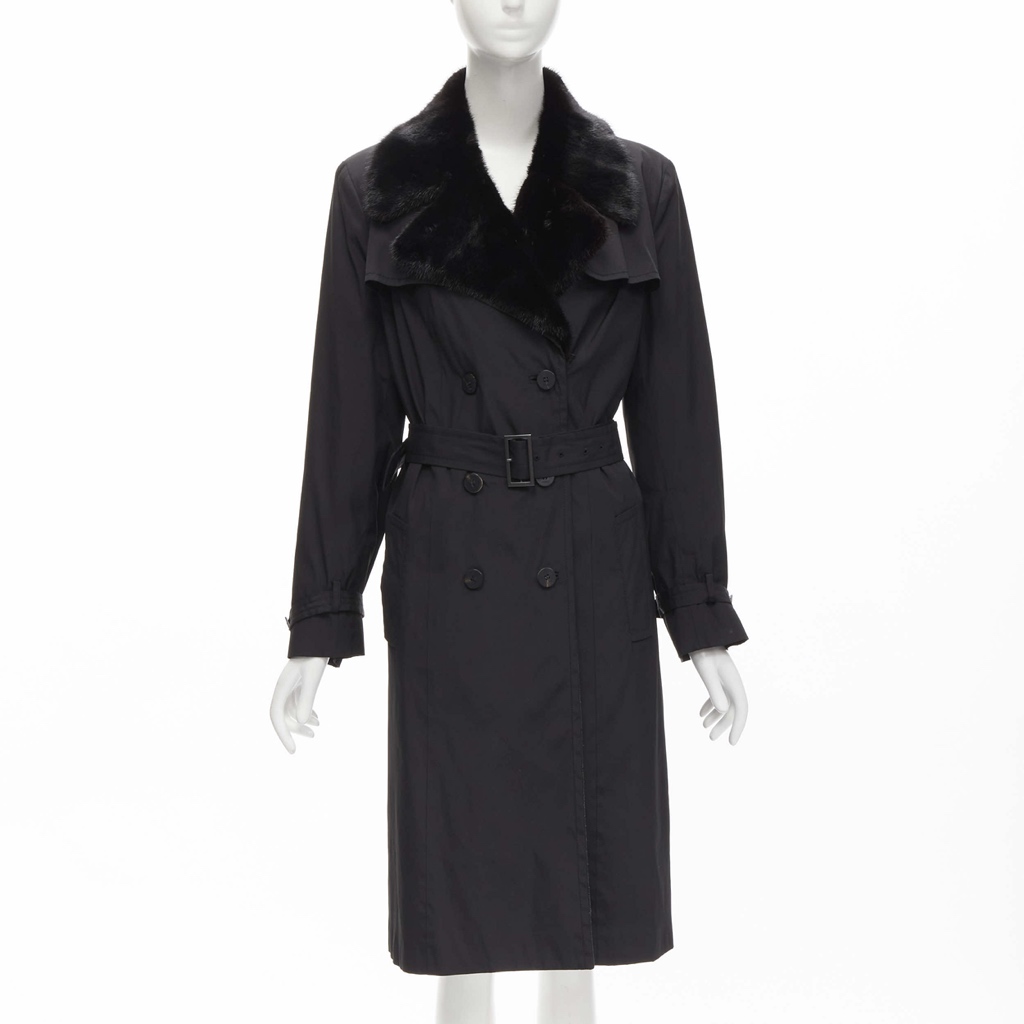 Fendi Black Fur Trench - Image 6