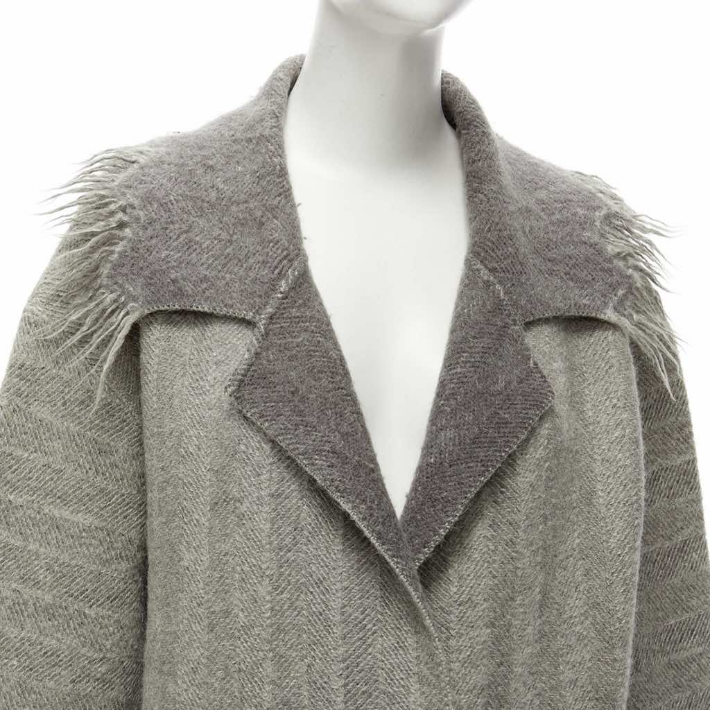 Issey Miyake Grey Edge Wool Coat - Image 10