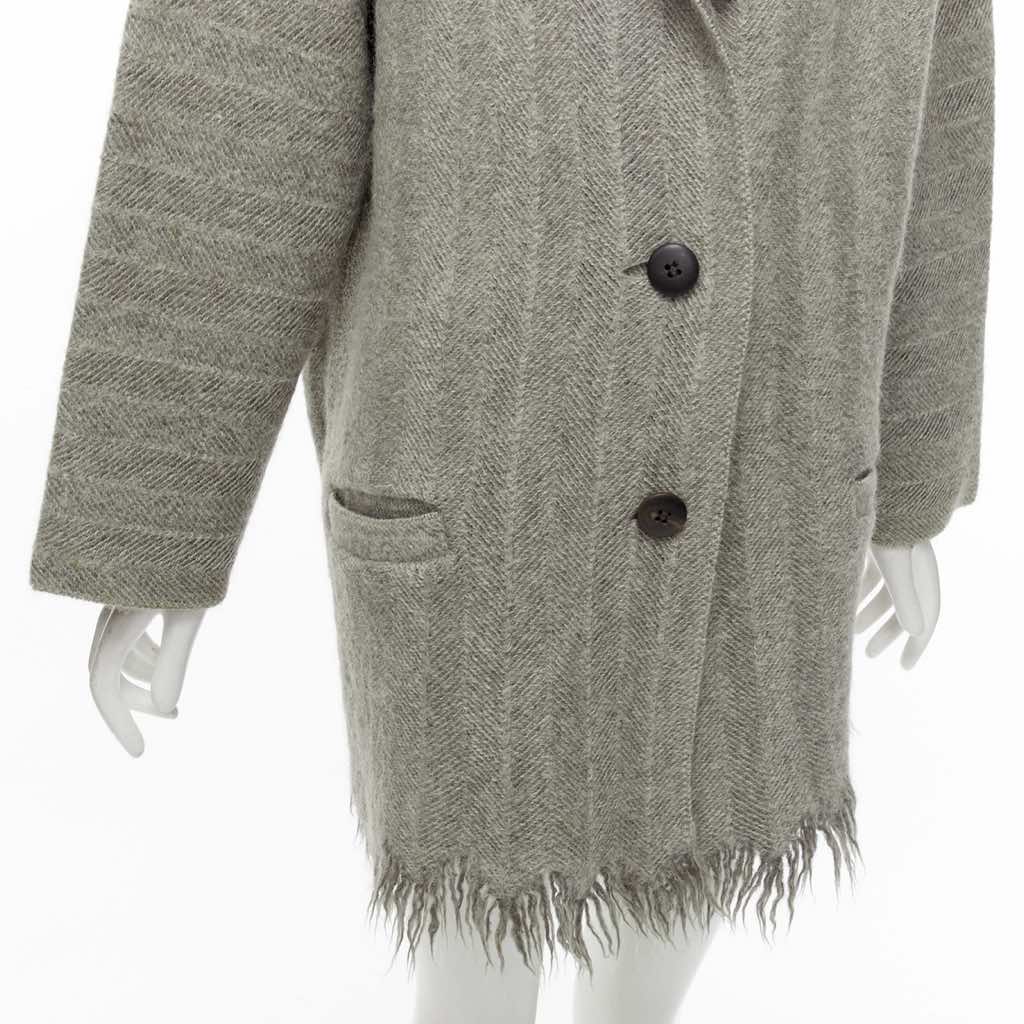 Issey Miyake Grey Edge Wool Coat - Image 11