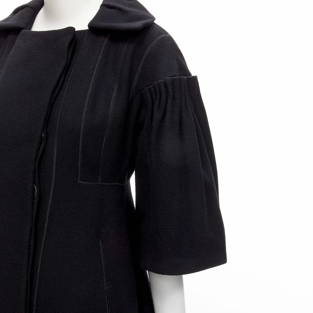 Louis Vuitton Black Victorian Coat - Back view