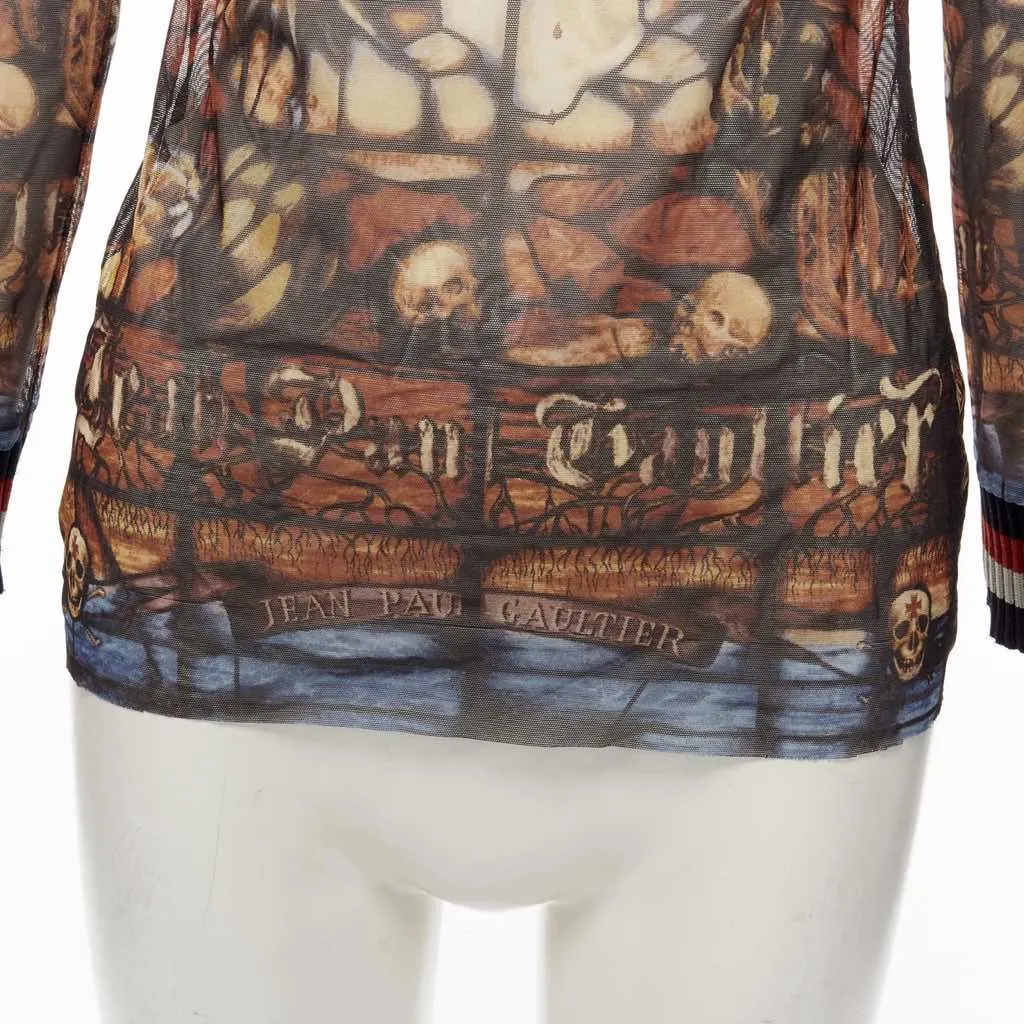 Jean Paul Gaultier Cathedral Ribbed Top MultiColor Never worn - Back View