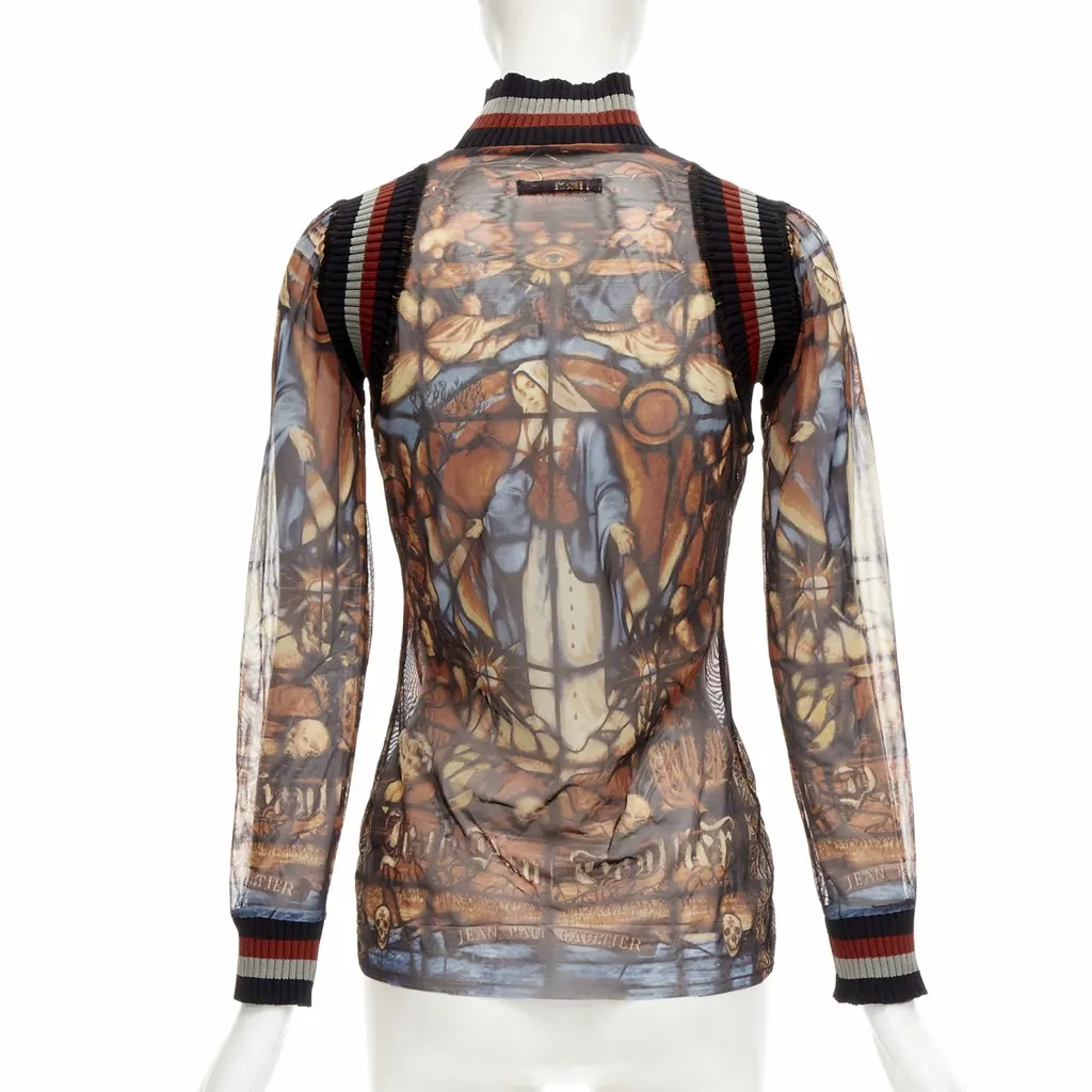 Jean Paul Gaultier Cathedral Ribbed Top MultiColor Never worn - Box View