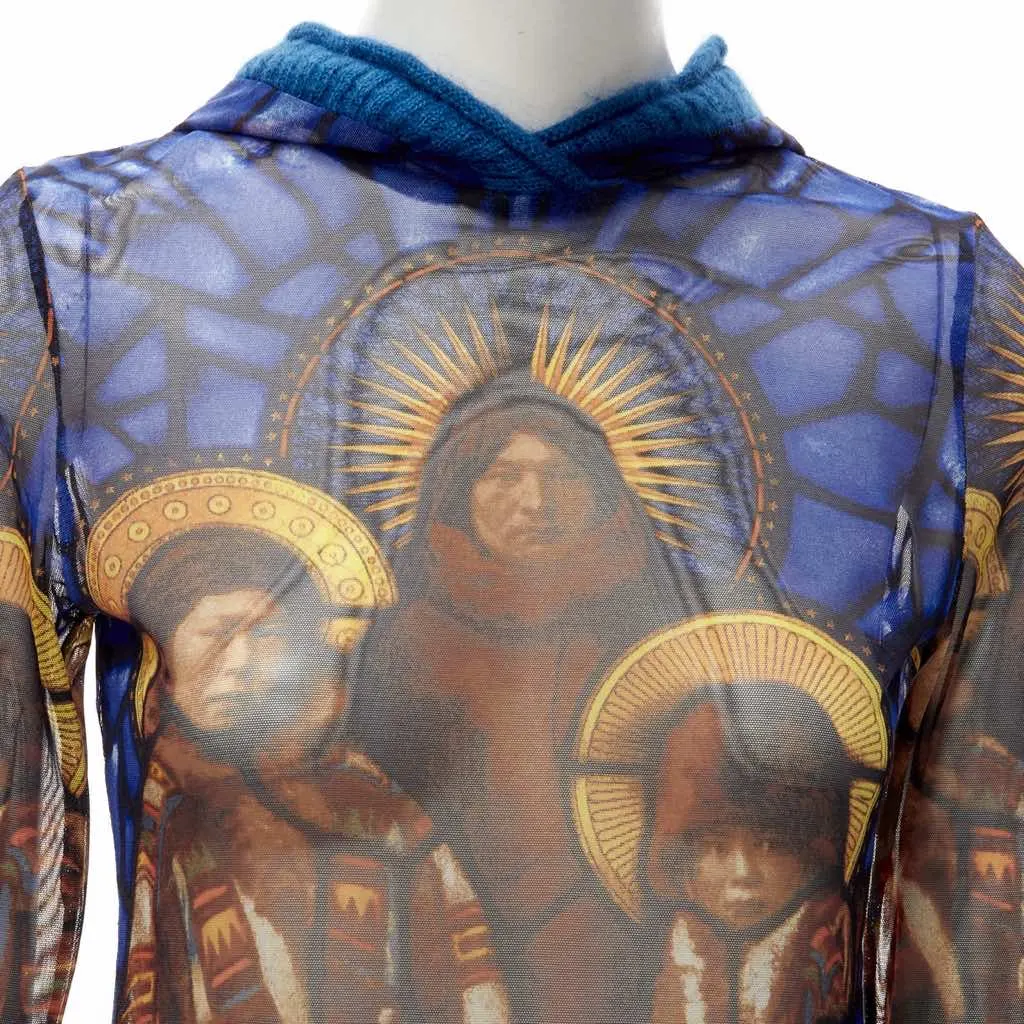 Jean Paul Gaultier Cathedral Hooded Top MultiColor Never worn - Back View