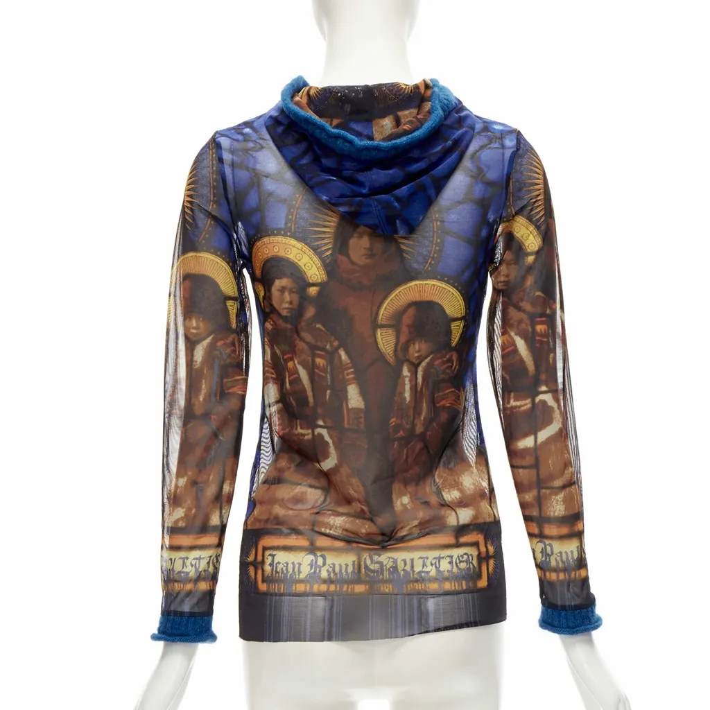 Jean Paul Gaultier Cathedral Hooded Top MultiColor Never worn - Box View