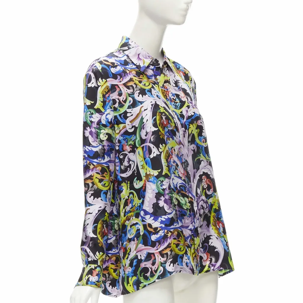 Versace Baroccoflage Shirt MultiColor Silk Never worn, with tag - Back View