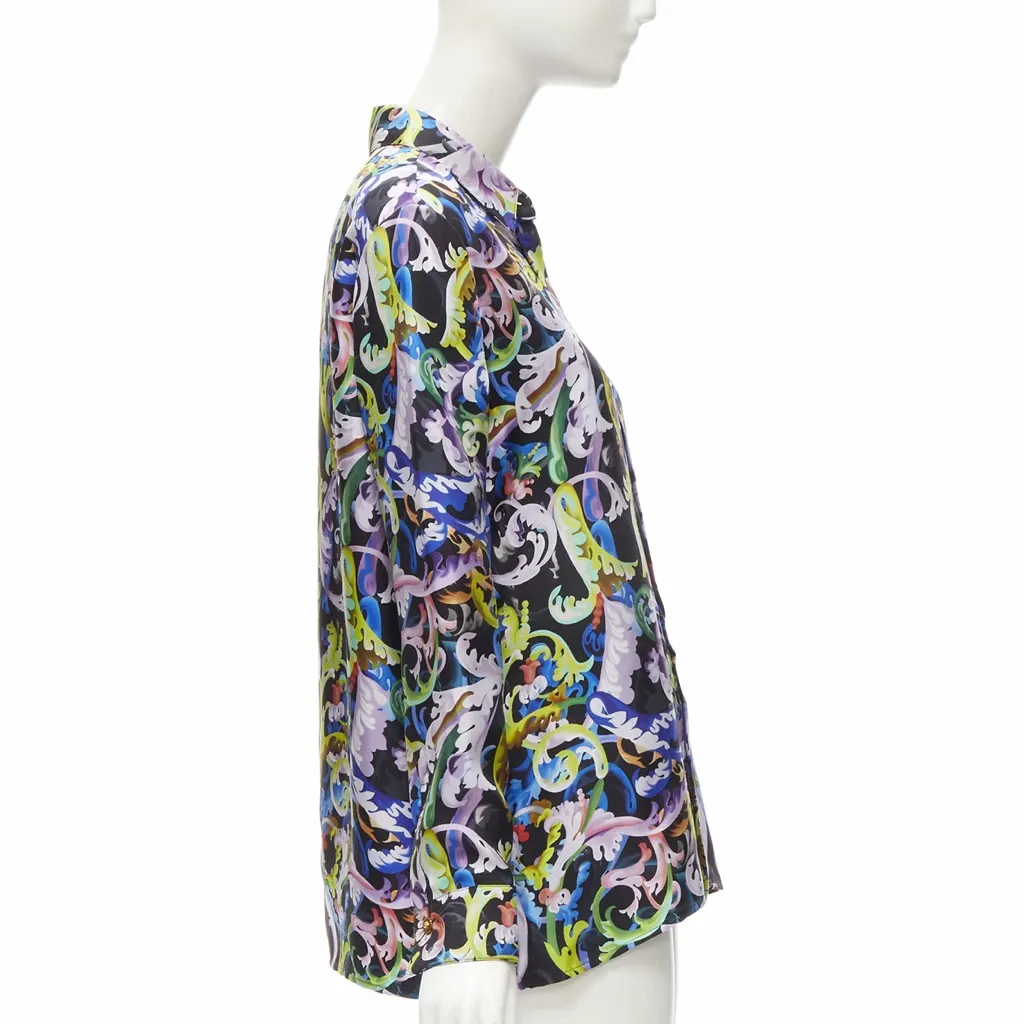 Versace Baroccoflage Shirt MultiColor Silk Never worn, with tag - Inside View