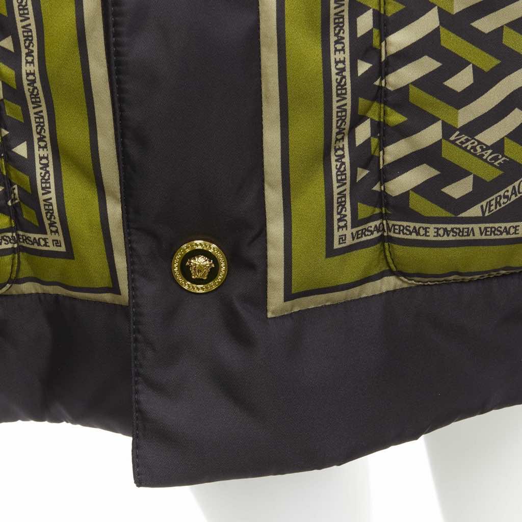 Versace Green Padded Coat - Detail 2
