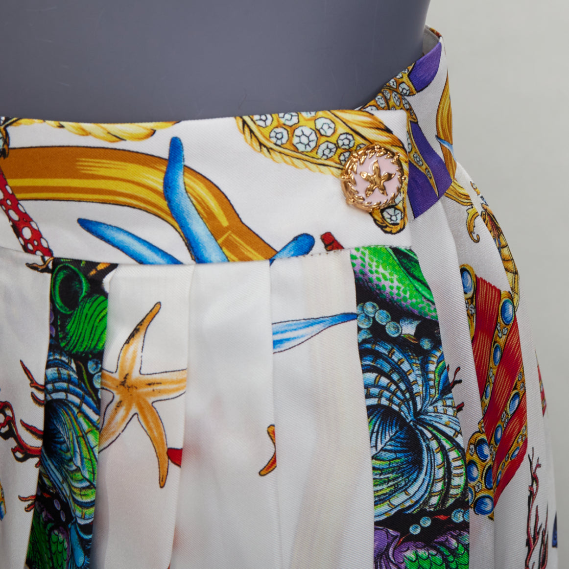 Versace Starfish Pleated Skirt - Back view