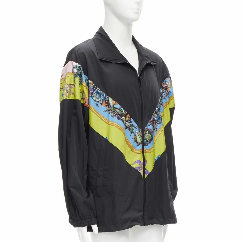 Versace Starfish Track Jacket Black Polyester Never worn, with tag - Inside View