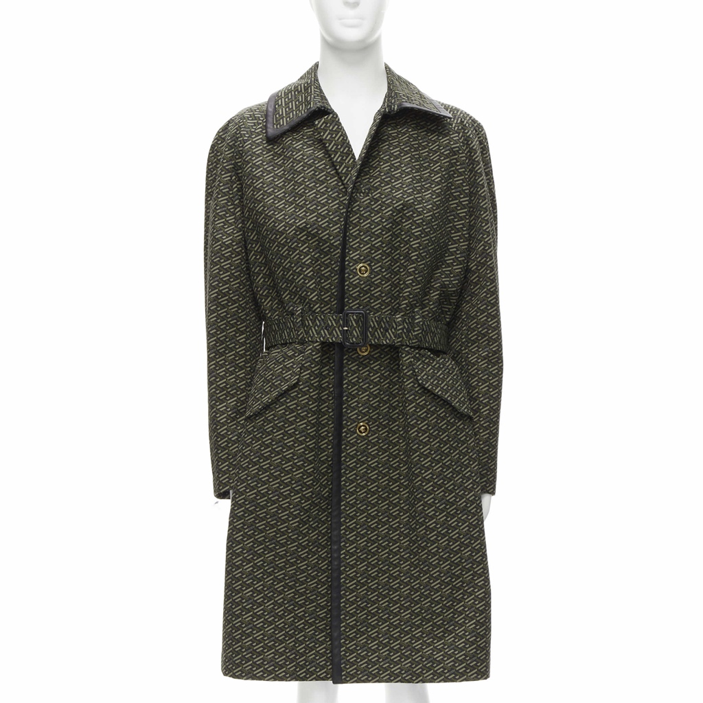 Versace Green Leather Trench