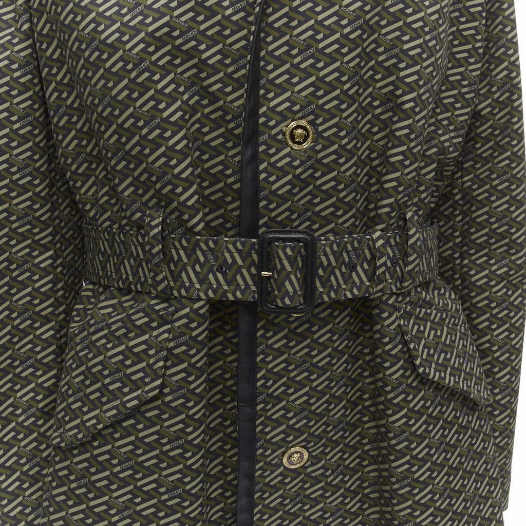 Versace Green Leather Trench - Back view