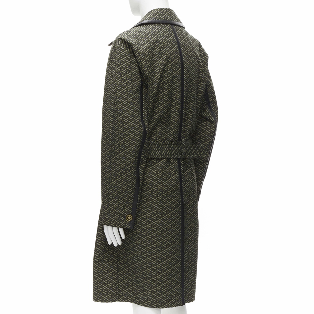 Versace Green Leather Trench - Detail 1