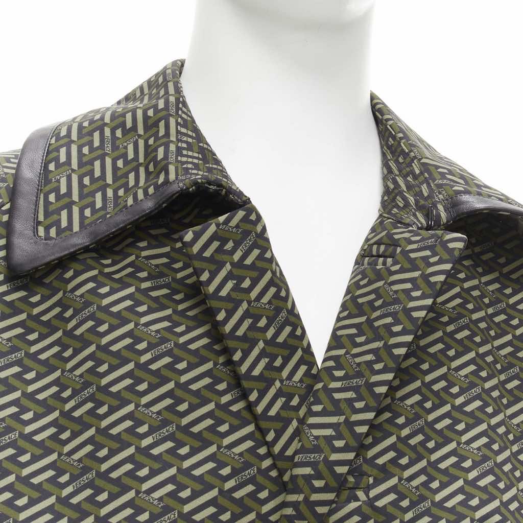 Versace Green Leather Trench - Detail 2