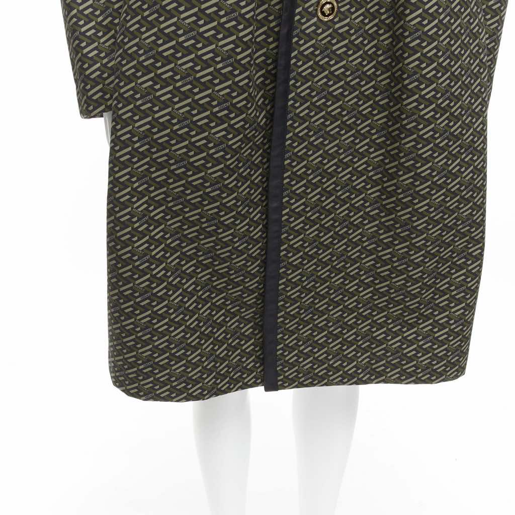 Versace Green Leather Trench - Image 10