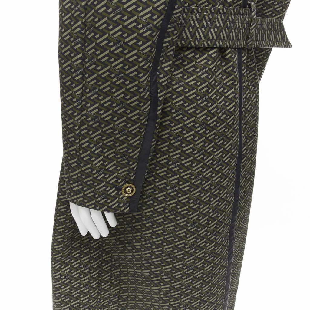 Versace Green Leather Trench - Image 11