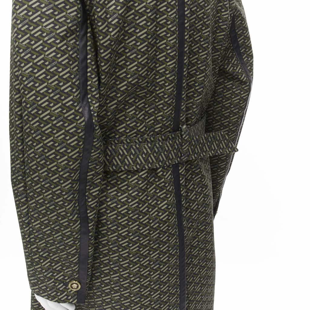 Versace Green Leather Trench - Image 12