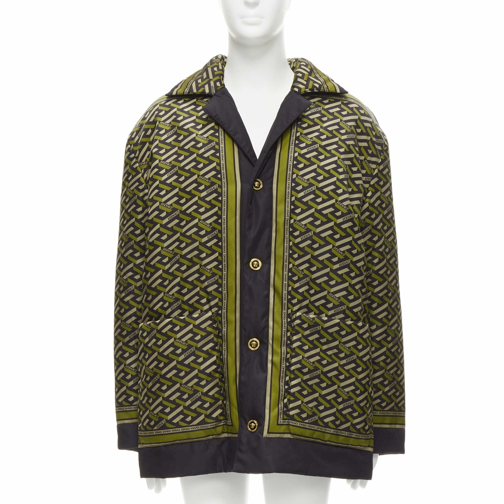 Versace Green Padded Coat - Image 6