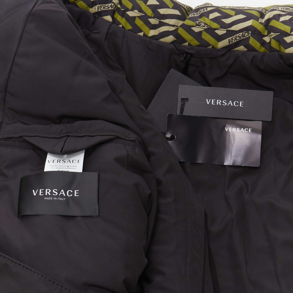Versace Green Padded Coat - Image 12