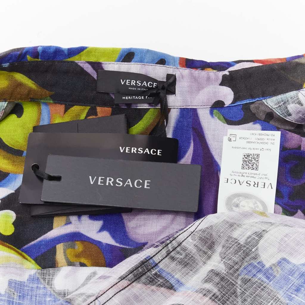 Versace Baroque Floral Shirt - Image 12