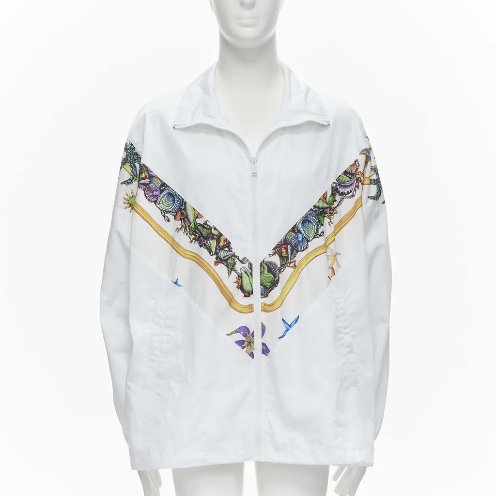 Versace White Starfish Jacket White Polyester Never worn, with tag - Inside View