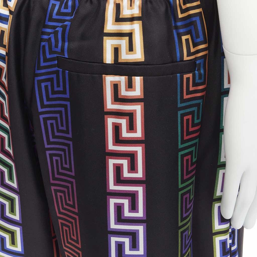 Versace Black Greca Shorts - Detail 2