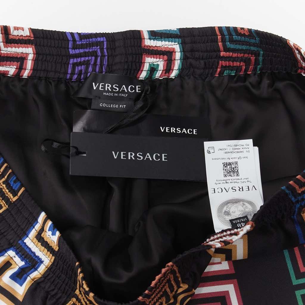 Versace Black Greca Shorts - Image 11