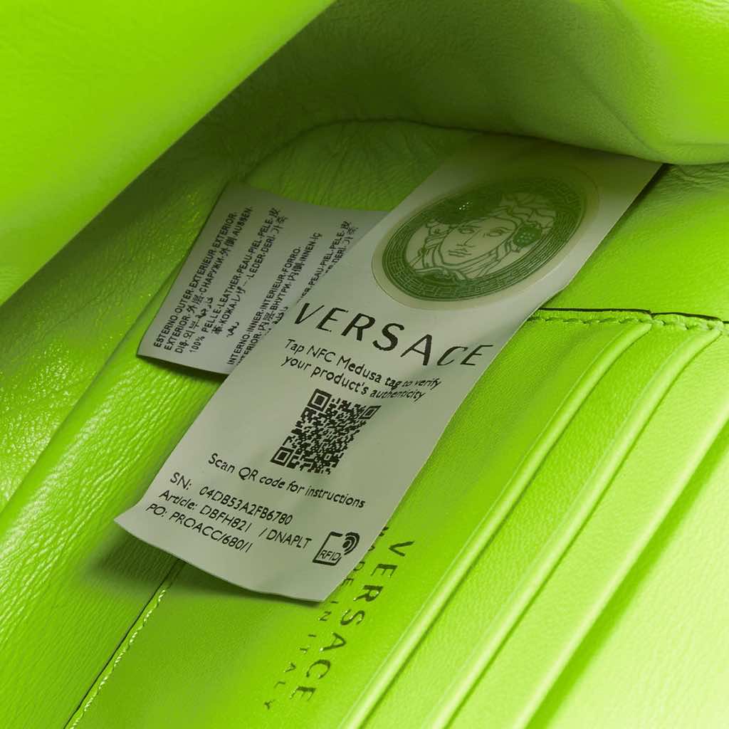 Versace Green Virtus Flap Bag - Image 13