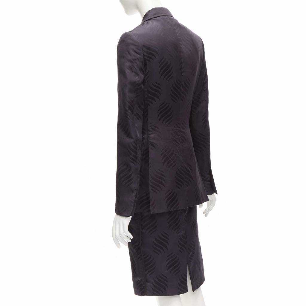 Gucci Black Jacquard Skirt Suit - Detail 2