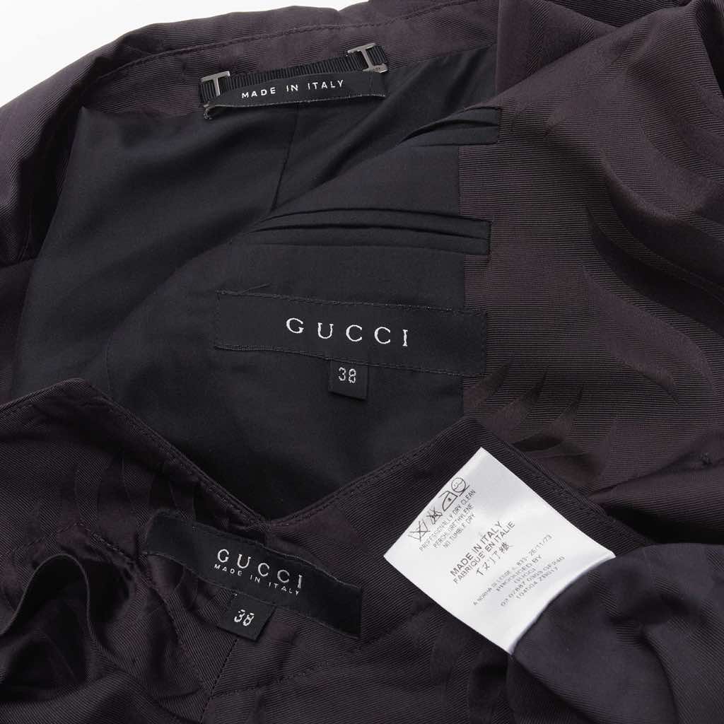 Gucci Black Jacquard Skirt Suit - Image 15