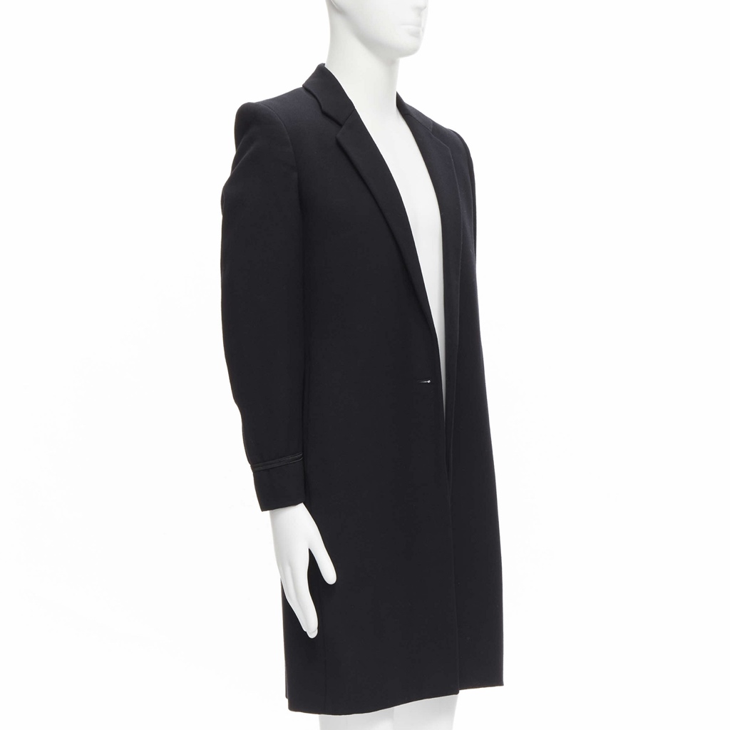 Raf Simons Black Wool Coat - Image 6