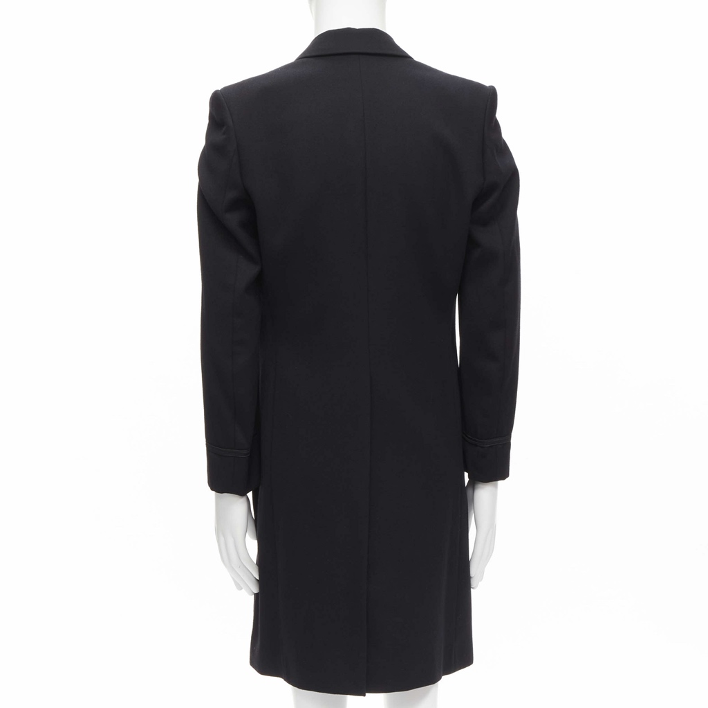 Raf Simons Black Wool Coat - Side view