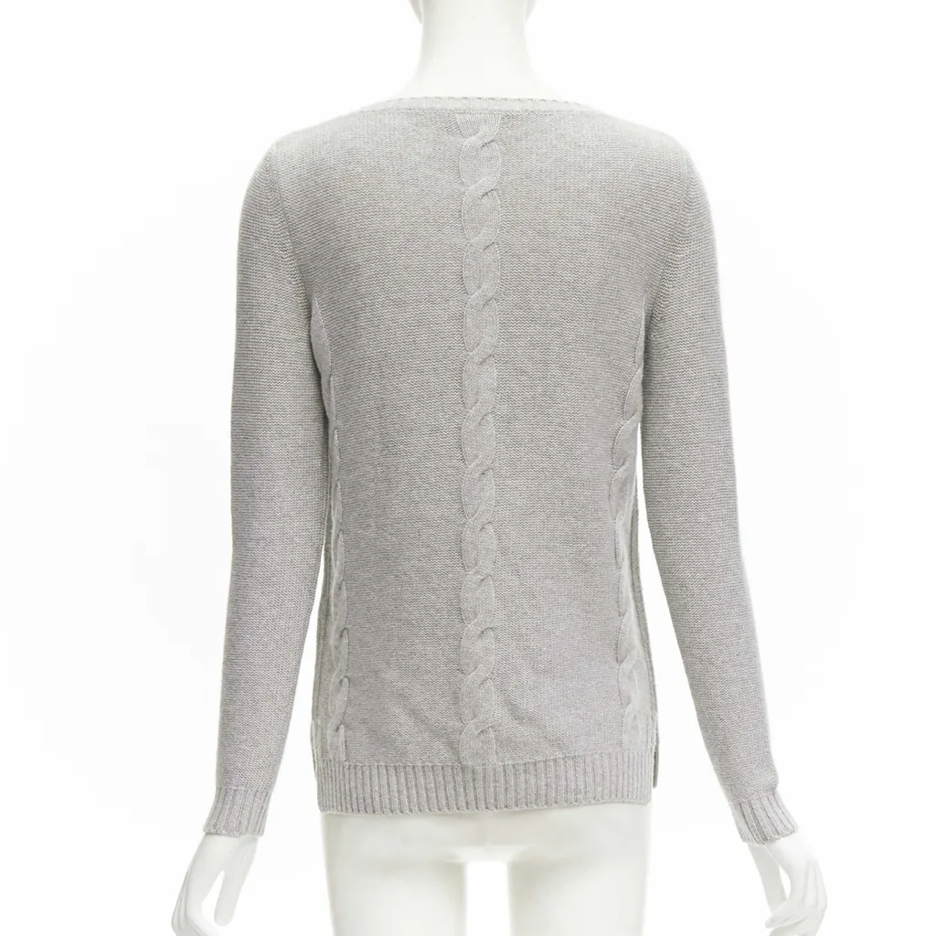 Loro Piana Braid Knit Sweater Grey Cashmere Never worn - Box View