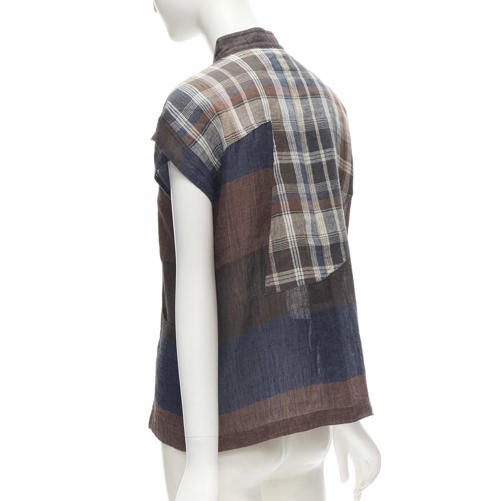 Issey Miyake Checked Patchwork Shirt
 - Detail 1