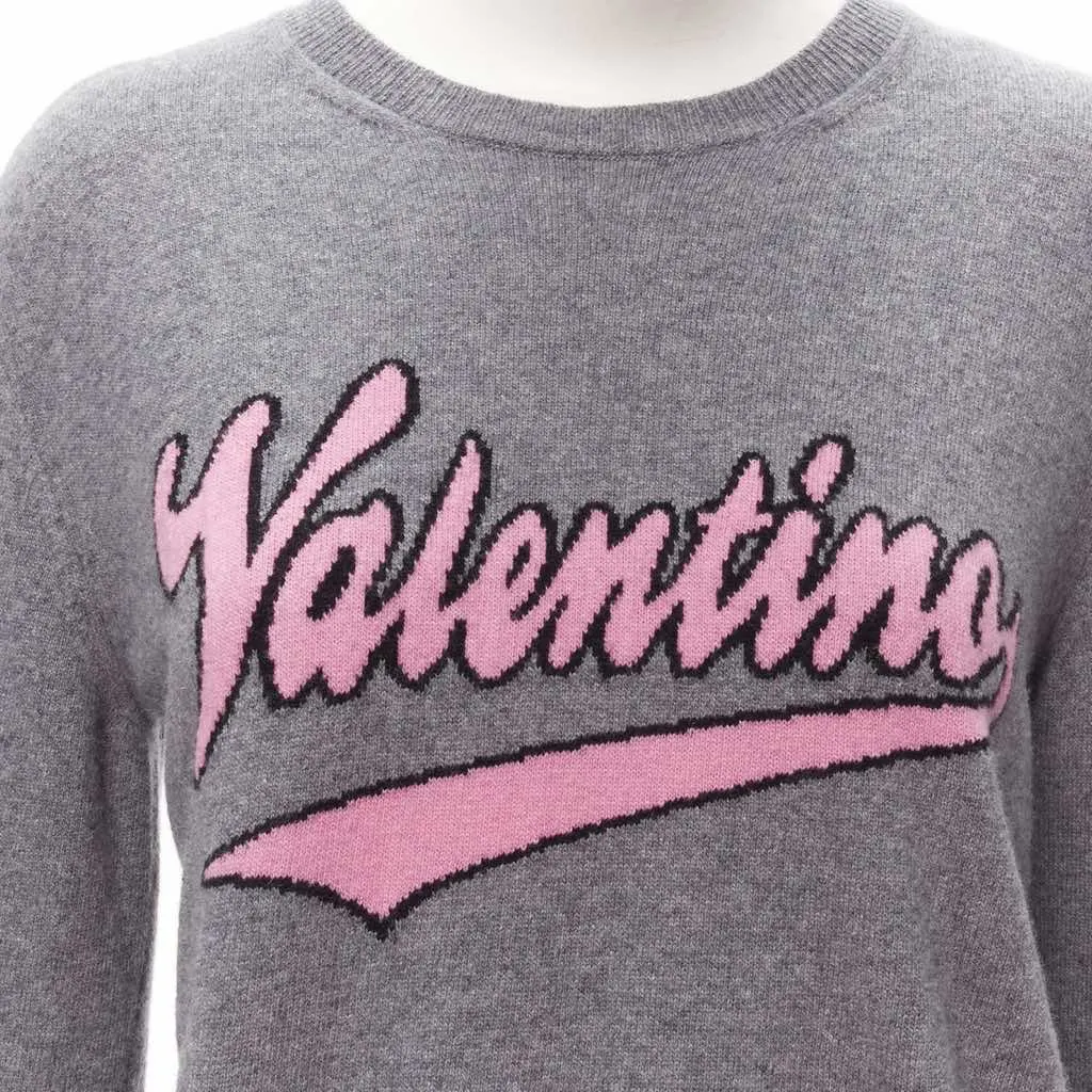 Valentino Graphic Wool Sweater Pink Wool Never worn - Back View