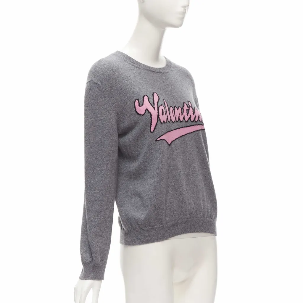 Valentino Graphic Wool Sweater Pink Wool Never worn - Inside View