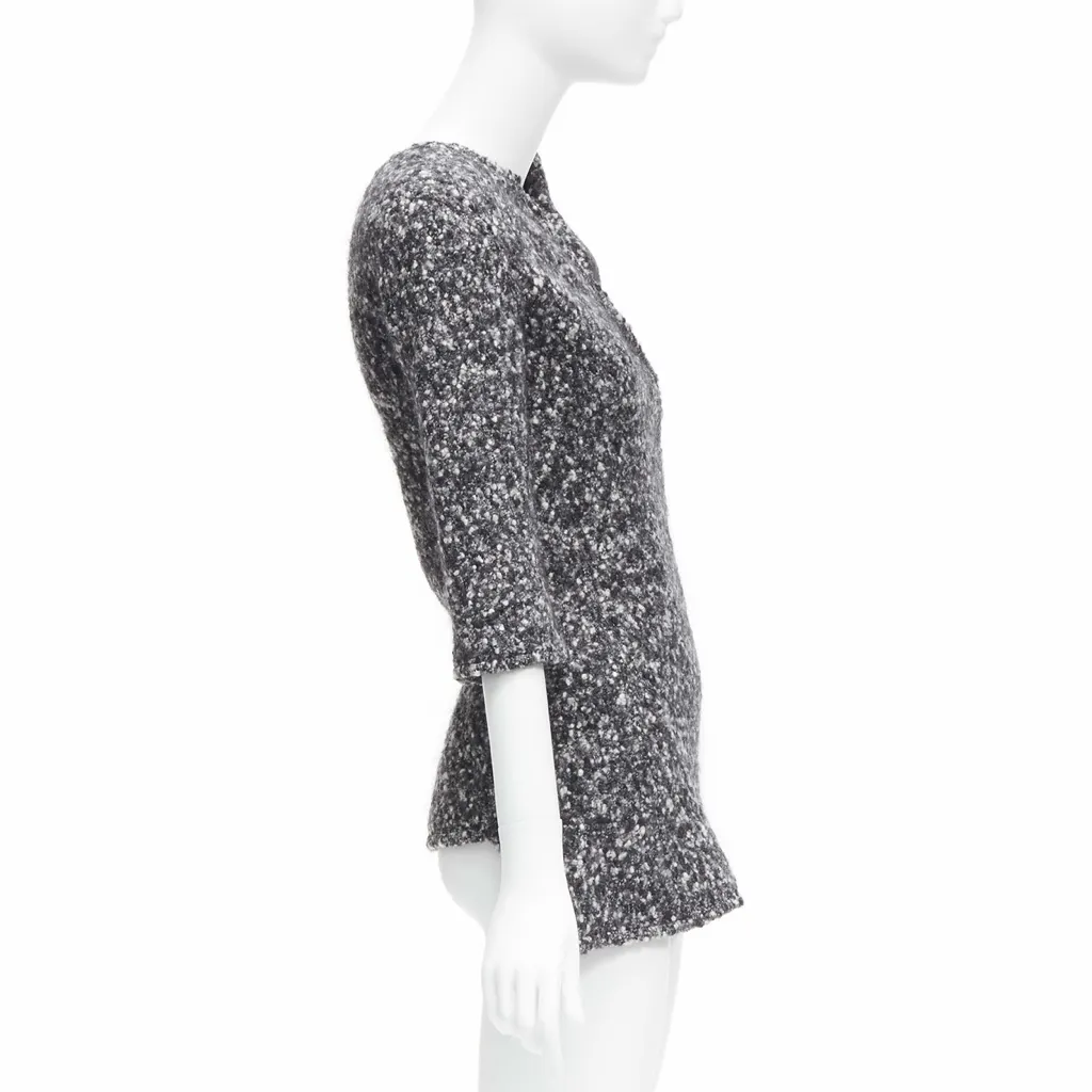 Celine Boucle Bias Sweater Grey Wool Never worn, with tag - Box View