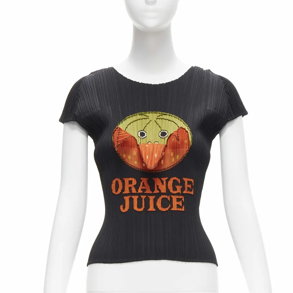 Issey Miyake Juice Peelable Top Black Polyester Very good - Front View