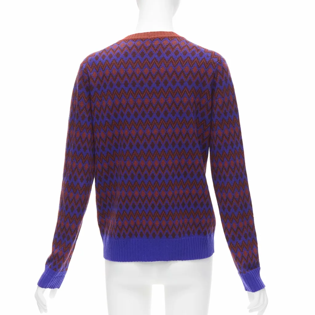 Prada Racing Logo Cardigan Red Wool Very good - Box View