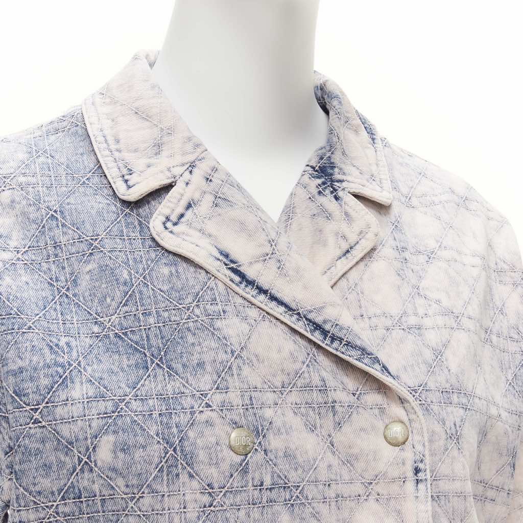 Christian Dior Blue Cannage Jacket - Back view