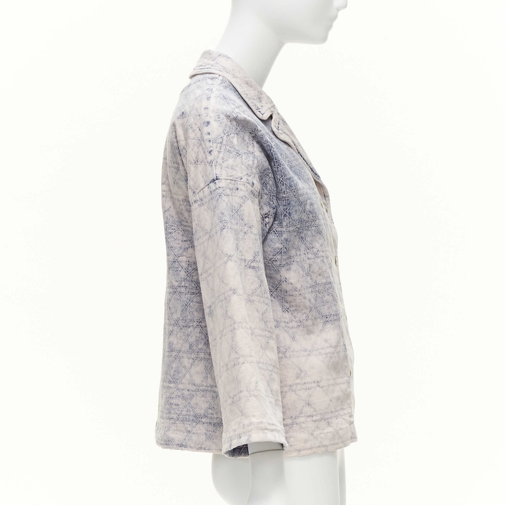 Christian Dior Blue Cannage Jacket - Side view