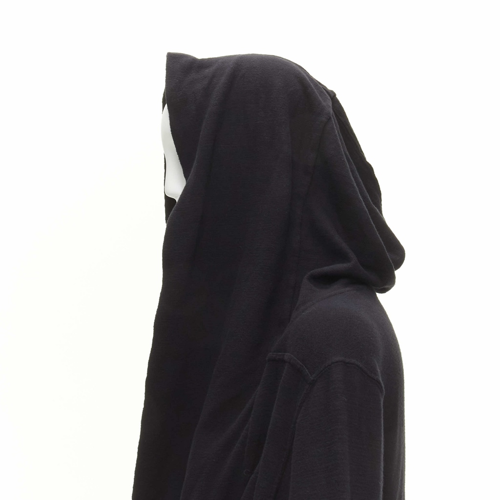 Rick Owens Black Hooded Robe - Back view