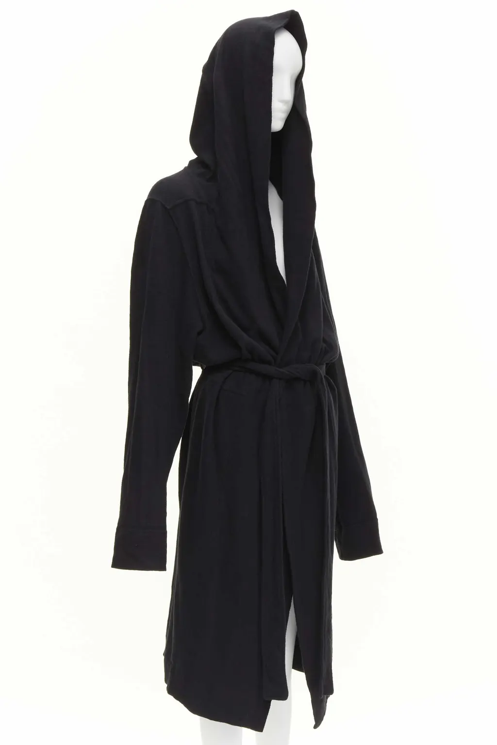 Rick Owens Black Hooded Robe Black Cotton Very good - Inside View
