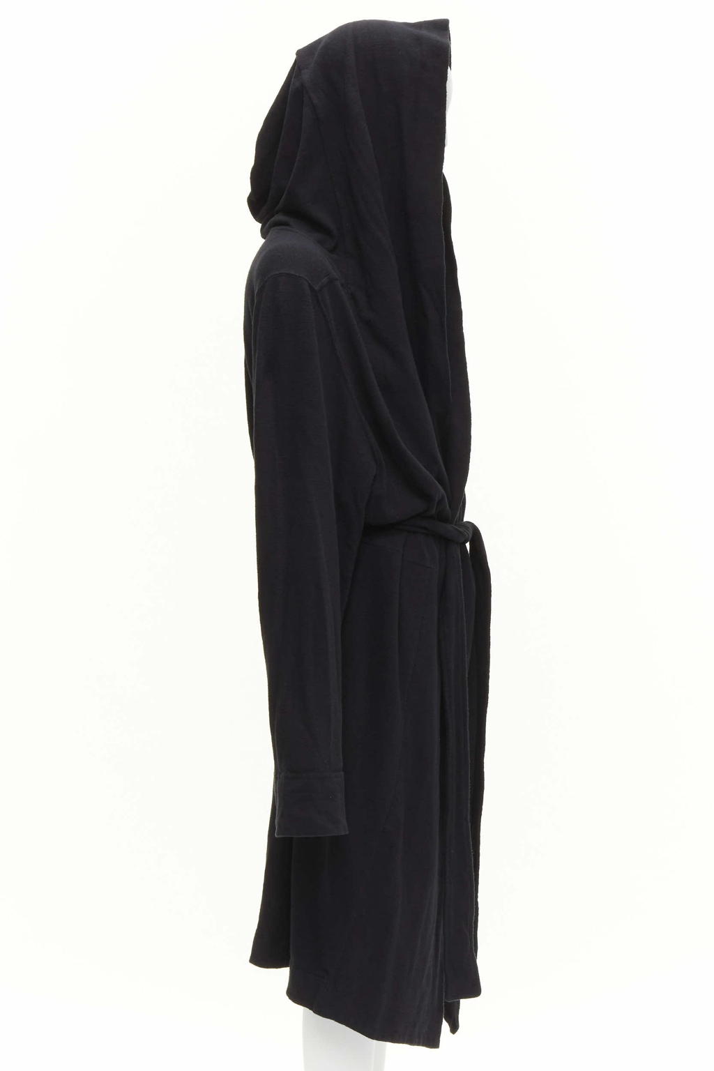 Rick Owens Black Hooded Robe - 4